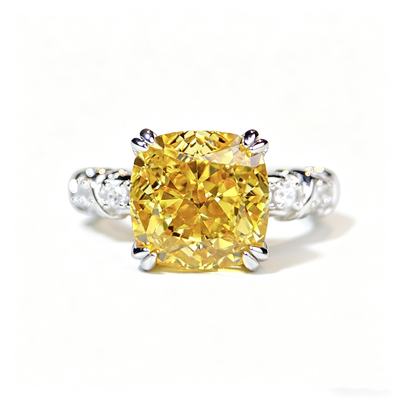 Cushion-cut four-prong setting ring