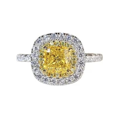 Square Cushion Full Diamond Ring