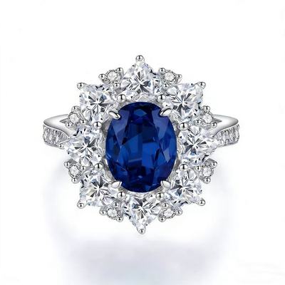 Diamond-shaped full-cut ring